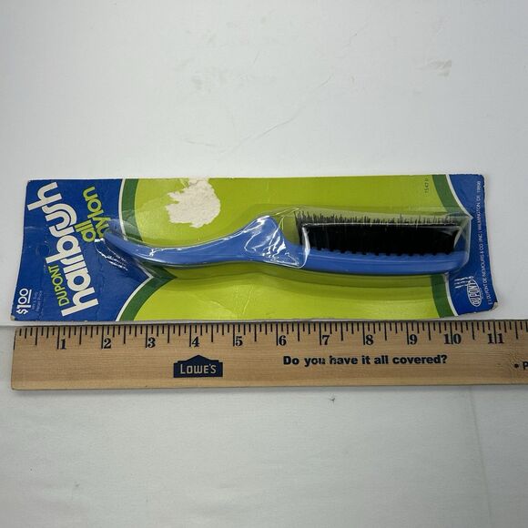 Vintage Dupont Nylon Hair Brush NOS 70s 80s Blue Black Bristles #1547P Original - Picture 8 of 8